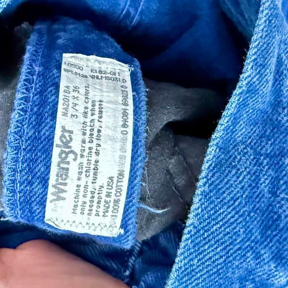 Vintage Wrangler Silverlake Classic Bareback High Rise Dark Jeans Size 3/4 x 36 - Picture 7 of 8